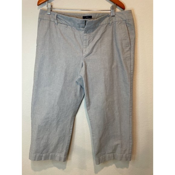 Gap Light Gray Curvy Fit Cropped Leg Pants - Picture 1 of 7